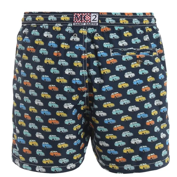 MC2 Saint Barth car print swim trunks. Fiat 500 Edition *BRAND NEW W/TAGS*